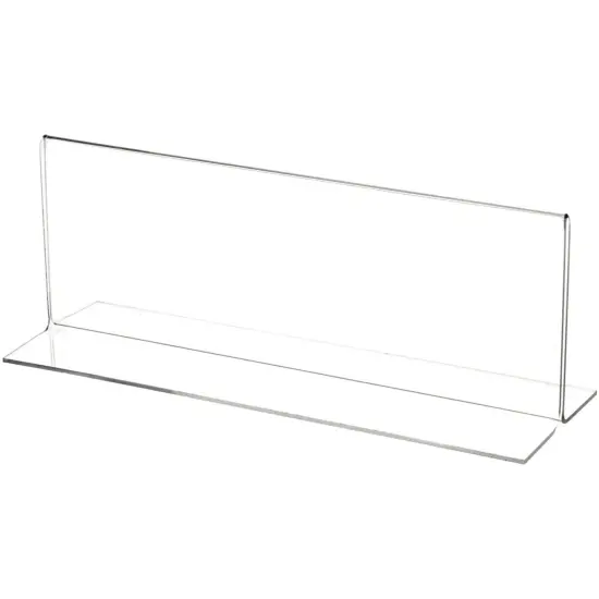 Plymor Clear Acrylic Sign Display / Literature Holder (Bottom-Load), 10" W x 3.5" H {1}
