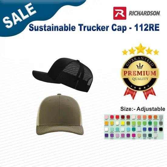 Richardson&reg; Sustainable Trucker Cap Black {3}