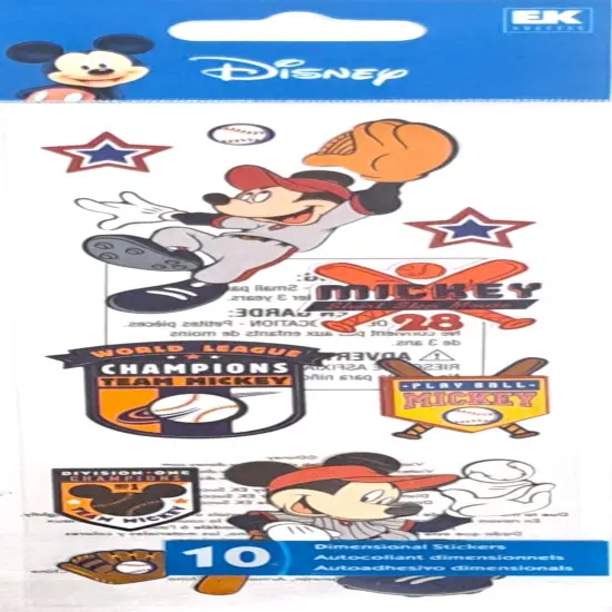 Disney Mickey Baseball Dimensional Stickers {1}