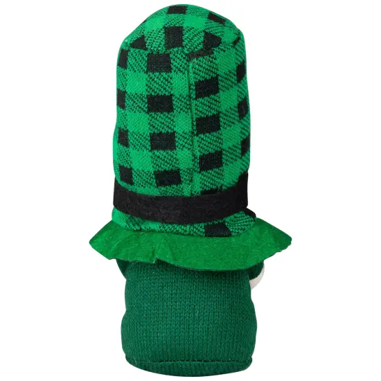 Northlight Plaid Gnome with Shamrocks St. Patrick's Day Decoration - 7" Green {7}