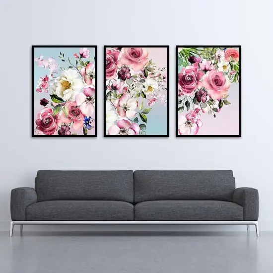 5D Diamond Art Painting,3 Pack Large Flowers Diamond Painting Kits for Adults,DIY Full Drill Crystal Rhinestone Arts and Crafts,Gem Art Painting Flower with Diamond Home Wall Decor 9.8x13.8 inch {5}