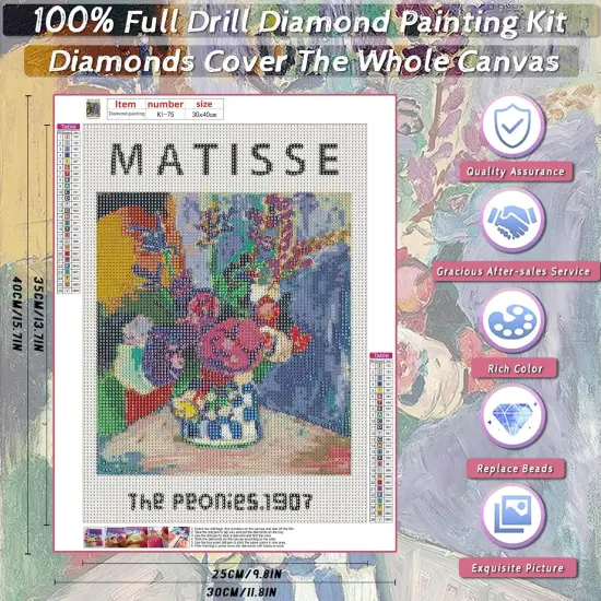 5D Colorful Flower Diamond Painting Kits for Adults {2}