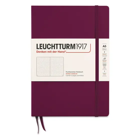 Leuchtturm1917 Dotted Hardbound Notebook - Port Red, 5-3/4" x 8-1/4" {1}