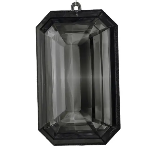 MTX67416 9" Acrylic Emerald Cut Precious Gem Ornament - Choose from Stunning Colors Orange {7}