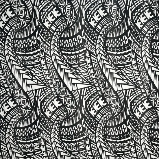 1 Yard Traditional Polynesian Tattoo Muslin Cotton Fabric 36 Inches L x 60 Inches W Violet & Purple {6}