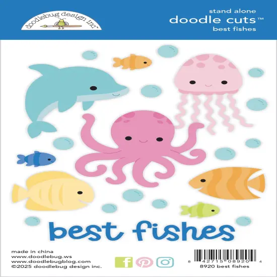 Doodlebug Doodle Cuts Dies-Best Fishes, Summer Fun {1}