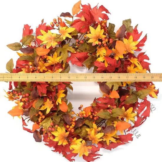 20 Inch Autumn Fall Wreath {2}