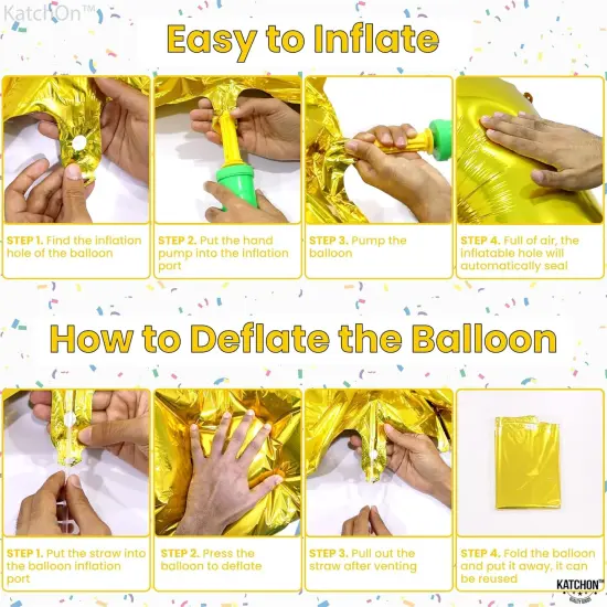 Large Gold Number 100 Balloon - 40 Inch {3}