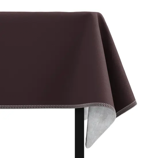 Exquisite Vinyl Tablecloth &ndash; 70" Round &ndash; Pack of 1 &ndash; Round Plastic Table Cover with Flannel Backing &ndash; Reusable & Waterproof Tablecloth for Parties and Events Brown {3}