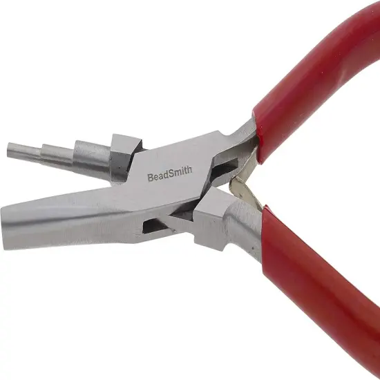 The Beadsmith 3-Step Round/Concave (Hollow) Pliers &ndash; Creates 3-4-5mm Loops &ndash; Wire Looping and Wire Bending Plier &ndash; 6 inches &ndash; Steel Head & Double Leaf Springs &ndash; Tool for Jewelry Making {2}