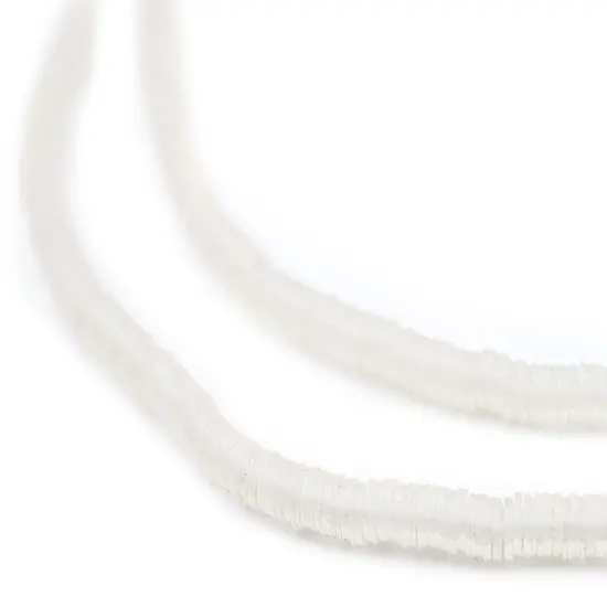 The Bead Chest African Vinyl Beads, Ghana Vulcanite Crafts Supplies for DIY Jewelry Making, Necklaces, Bracelets (3mm, Clear) {1}