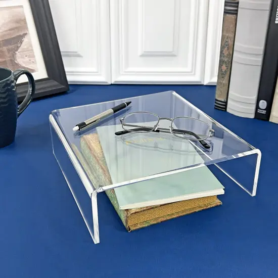 Plymor Clear Acrylic Short Square Display Riser, 3" H x 9" W x 9" D (1/4" thick) {3}