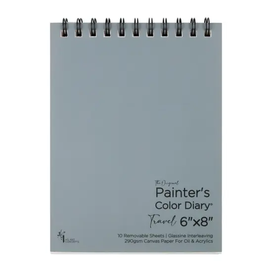 HG Art Concepts Travel Size Painters Color Diary - 6x8" Spiral-Bound Acid-Free Color Swatch Book with 10 Pages for Traveling Artists {3}