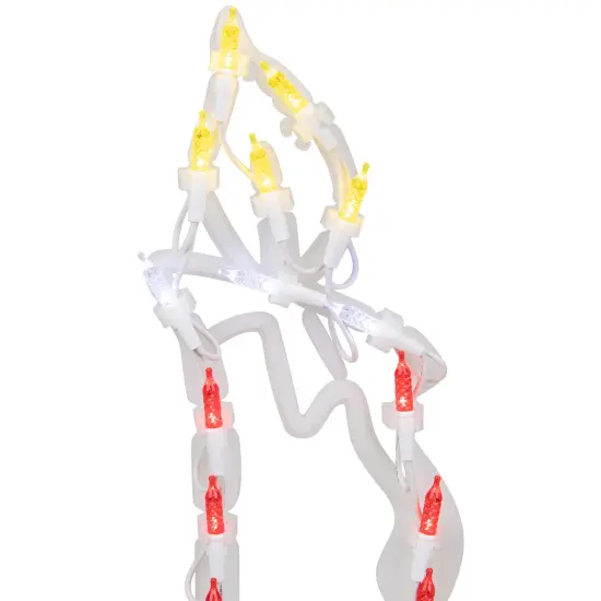 Northlight LED Lighted Candle Christmas Window Silhouette - 17.5" - Multicolor Lights Red {7}