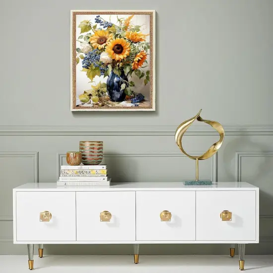 Flowers Canvas Paint by Numbers for Adults-Flower Adults' Paint-by-Number Kits,Flowers Vases Painting by Numbers Kit for Perfect for Gifts Home Wall Decor {2}