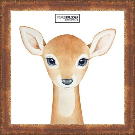 Flat Gold Picture Frame - UV Acrylic, Backing Board, Hanging Hardware Included {3}