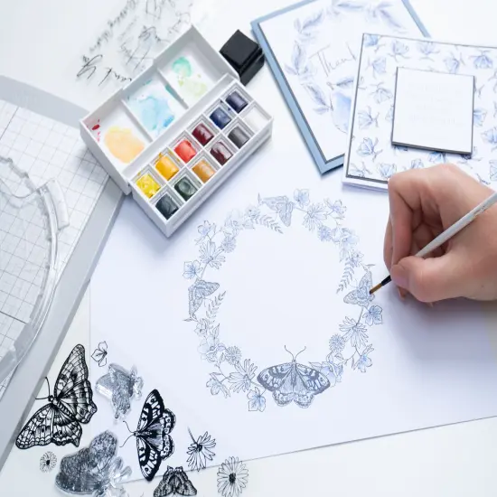 Sizzix Clear Stamp Set By Lisa Jones-Nature Butterflies {3}