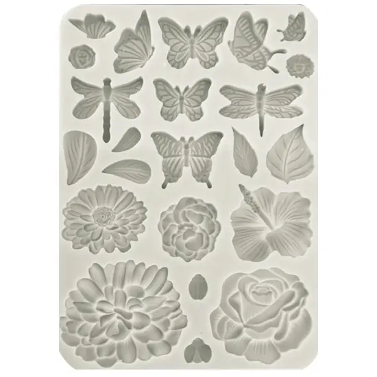 Stamperia Silicone Mold A5-Secret Diary Butterflies & Flowers {1}