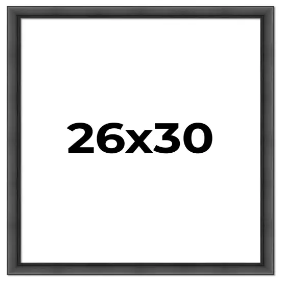 Refined Black Picture Frame - UV Acrylic, Foam Board Backing, Hanging Hardware {1}