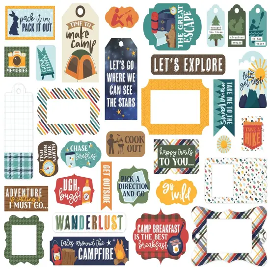 Echo Park Cardstock Ephemera-Frames & Tags, Into The Wild {3}