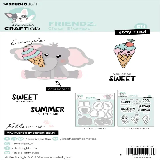 Studio Light Friendz Clear Stamps-Nr. 690, Stay Cool {3}