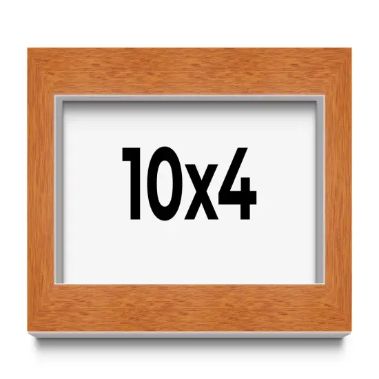 Panoramic Classic Brown Picture Frame - UV Acrylic, Foam Board Backing, Hanging Hardware {1}