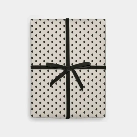 Classic Polka Dot Gift Wrap, Cream {1}