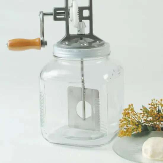 Anchor Hocking Replacement Butter Churn Jar with Brushed Stainless Steel Lid {4}