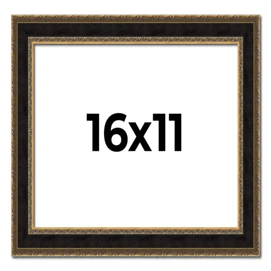 Ornate Brown Picture Frame - UV Acrylic, Backing Board, Hanging Hardware Included {1}