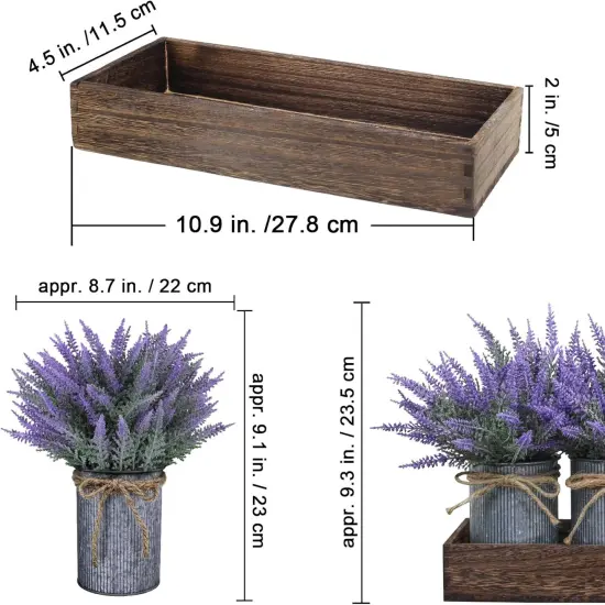 Set of 3 Artificial Lavender Plants &ndash; Rustic Farmhouse Table D&eacute;cor {4}