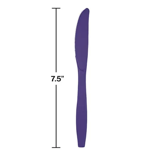 288 pc Bulk Purple Plastic Knives {2}