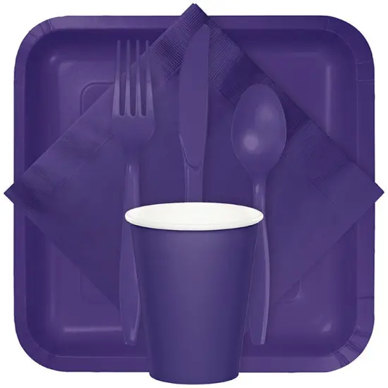288 pc Bulk Purple Assorted Plastic Cutlery {3}