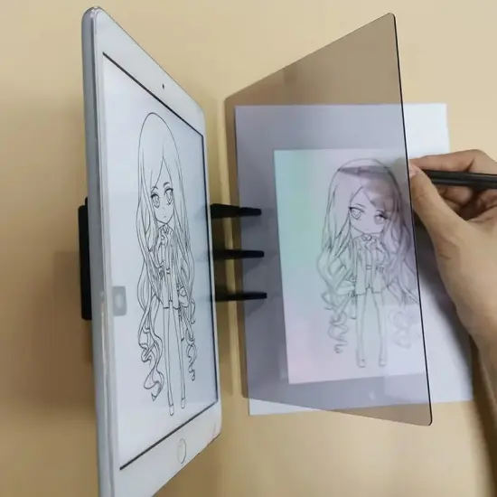 Optical Image Drawing Board - Copy Board, Projection Copy Board Tracing Drawing Board Painting Reflection Tracing Line Pad for Kids, Beginners, Artists, etc {4}