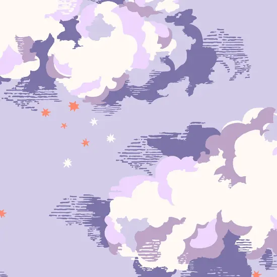 Cath Kidston Silver Linings Violet Wallpaper {4}