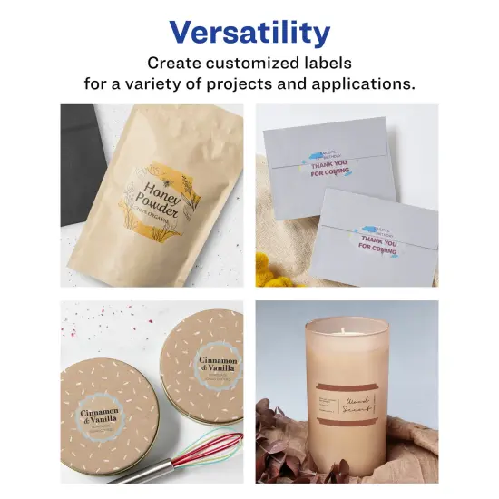 Avery Matte Clear Labels,2-1/2" diameter Round Scalloped {3}