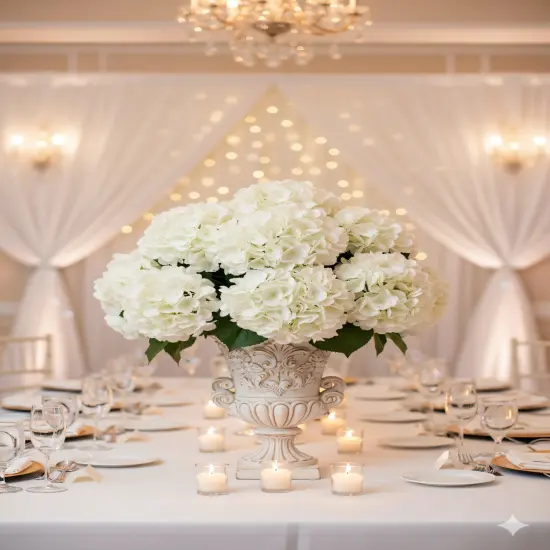 17.75" Pink Hydrangea Stem 8" Bloom for Home & Event D&eacute;cor {5}