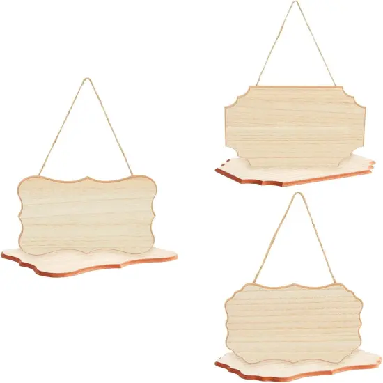 6-Pack of Unfinished MDF Hanging Wood Plaques {1}