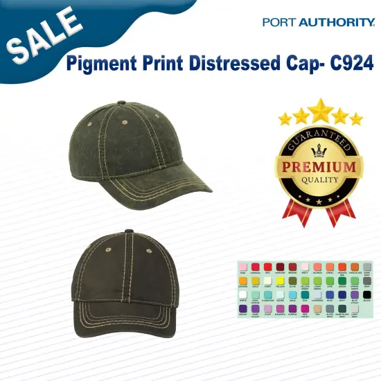 Port Authority&reg; Pigment Print Distressed Cap Brown {3}