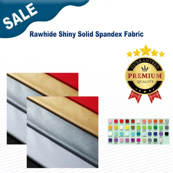 Rawhide Shiny Solid Spandex Fabric Silver {2}