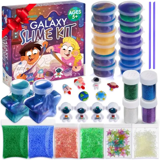 Galaxy Slime Kit with Glow in The Dark Stars {1}