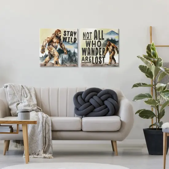 Stupell Industries Woodland Mythical Creature Phrases 2pc Canvas Set By Nicole DeCamp {2}