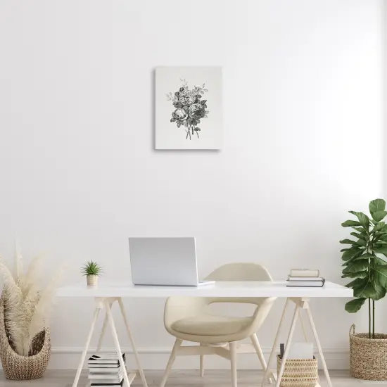 Stupell Industries Mixed Monochrome Flowers Canvas By Lettered and Lined {2}