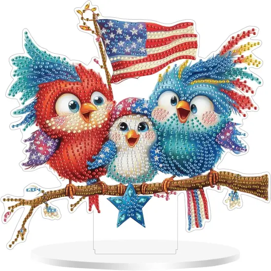 American Flag Diamond Art Ornament Kit {1}