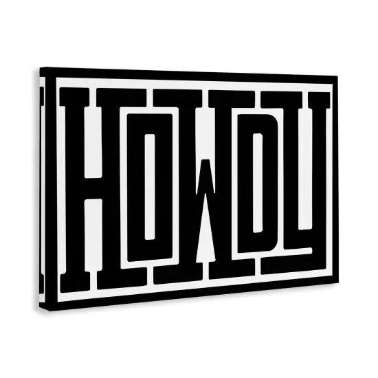 Stupell Industries Bold Vintage Howdy Greeting Canvas By Lettered and Lined {3}