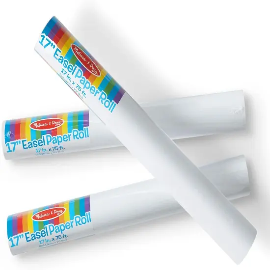 17 inches - 3 Pack Deluxe Easel Paper Roll Replacement(White) {1}