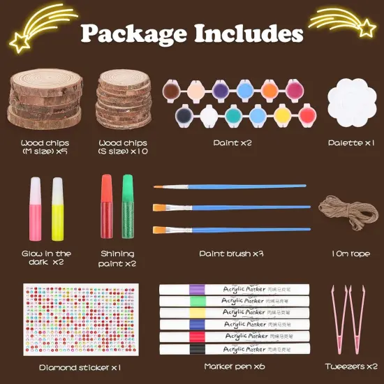 Wooden Painting Craft Supplies Kit {2}