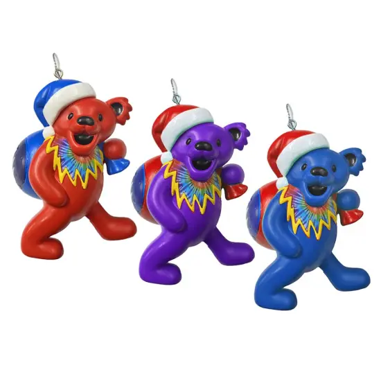 Grateful Dead Bear with Toy Bag Ornament - Royal Purple {2}