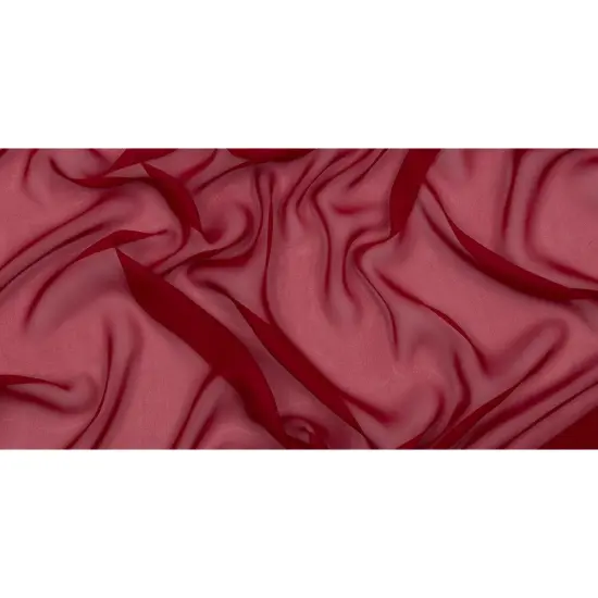 1 Yard Chili Pepper Silk Chiffon Premium Solid Sheer Lightweight Fabric 44 Inch Width {3}