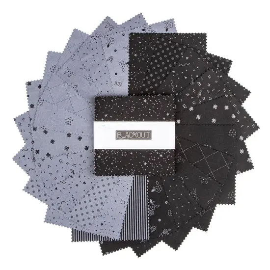 Blackout 5" Square Pack (Charm Pack / 5" Stacker) by Riley Blake Designs for Riley Blake (5-16240-42) {3}