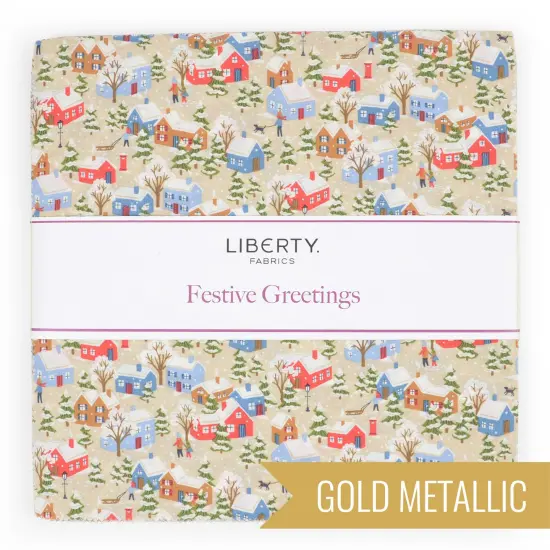 Festive Greetings 10" Square Pack (Layer Cake / 10" Stacker) byfor Riley Blake (10-LFESGREET-42) {1}